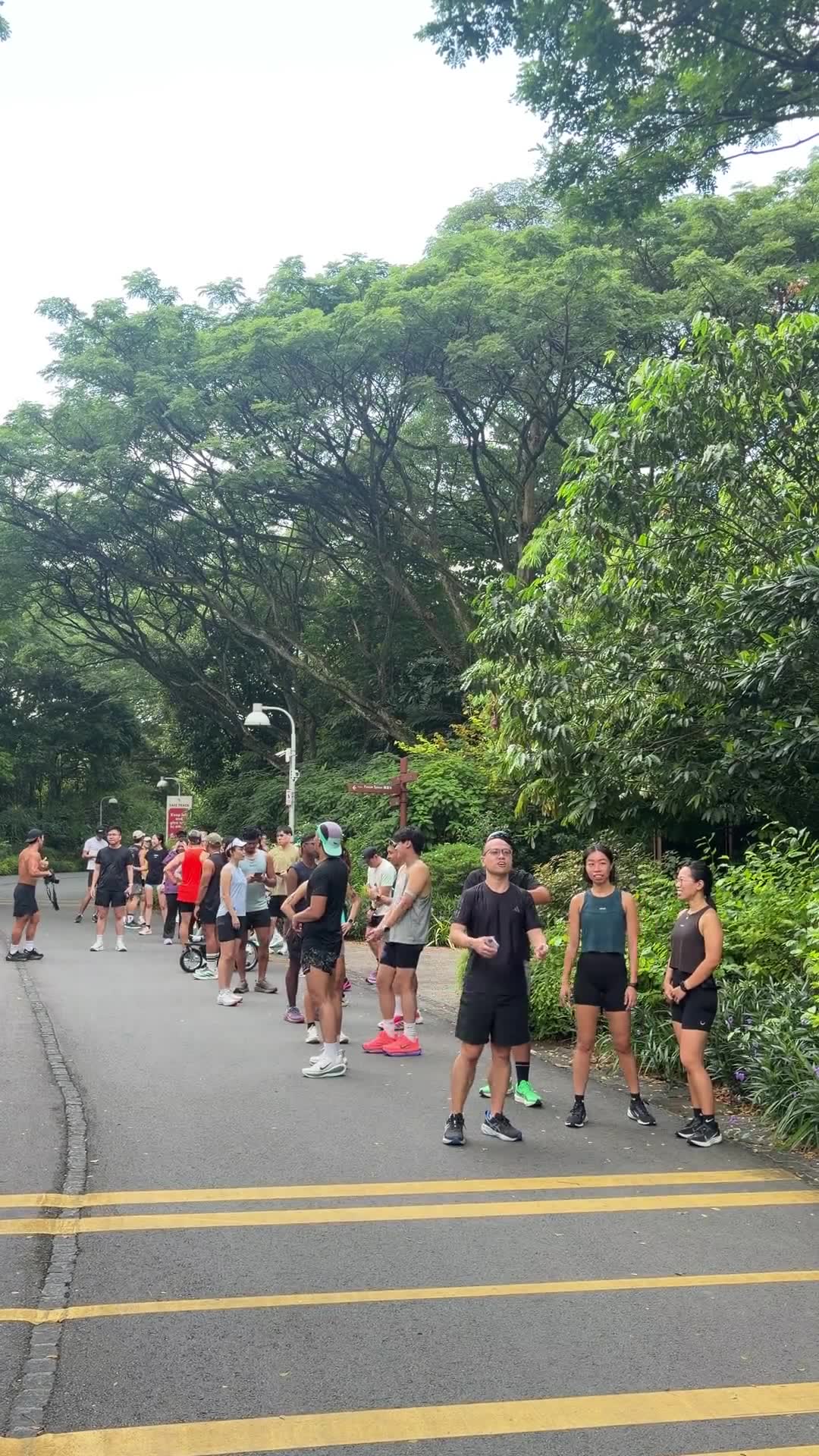 Runners gathered at Jurong Lake Gardens before a Saturday run